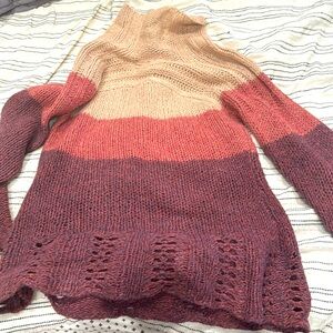 Anthro Sleeping on Snow color block sweater